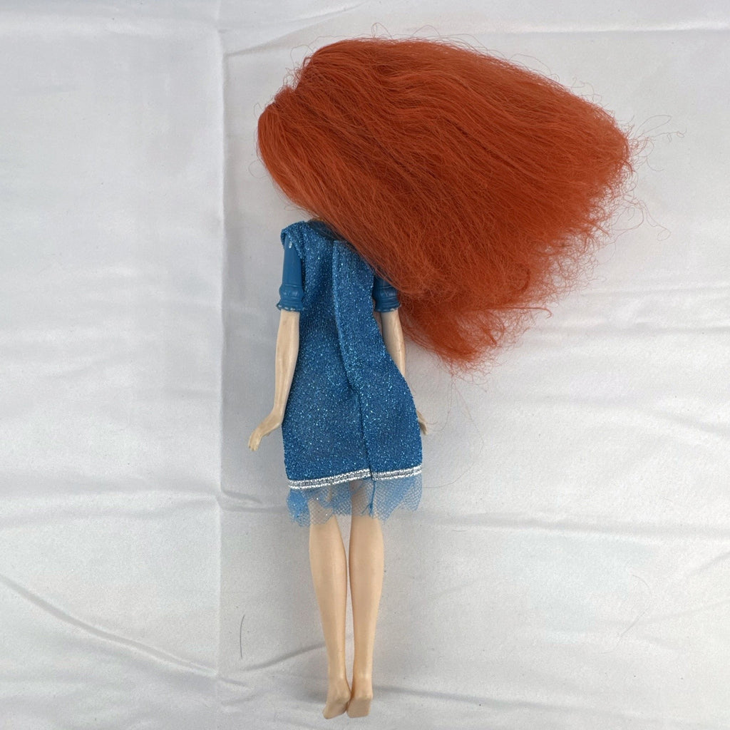 Mattel Disney Pixar Brave Merida 11-inch fashion doll with curly red hair and blue glitter dress