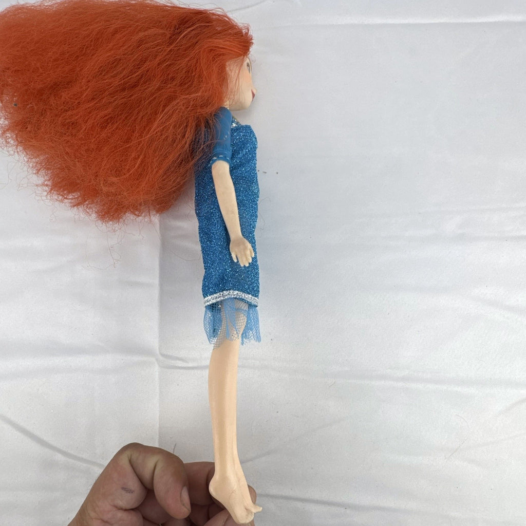 Mattel Disney Pixar Brave Merida 11-inch fashion doll with curly red hair and blue glitter dress