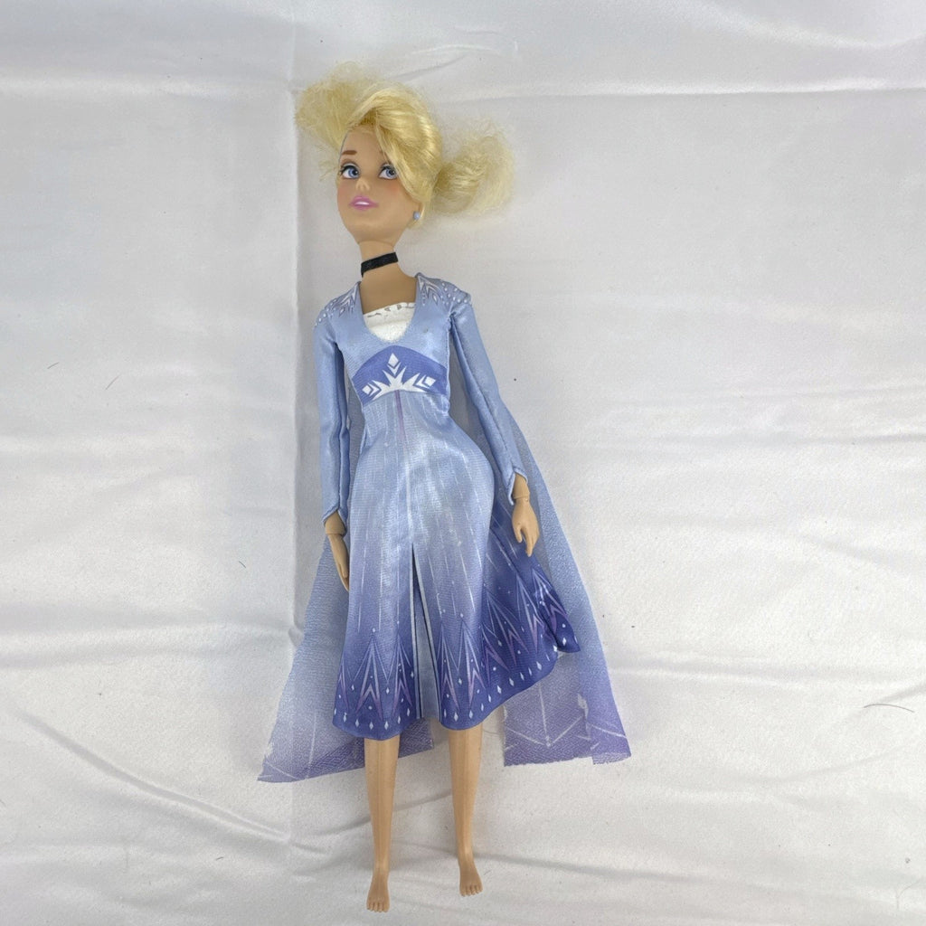 Disney Cinderella 11.5-inch articulated fashion doll wearing Frozen 2 Elsa blue travel dress