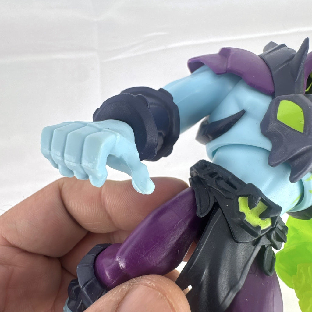 Mattel Masters of the Universe Skeletor action figure from Netflix CGI series with translucent green arm