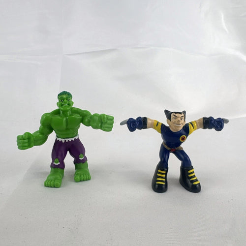 Bakery Crafts 2004 Marvel Hulk and Wolverine 3-inch plastic cake topper figures