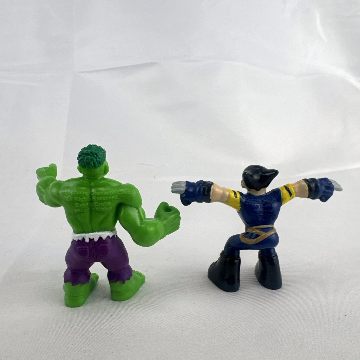 Bakery Crafts 2004 Marvel Hulk and Wolverine 3-inch plastic cake topper figures