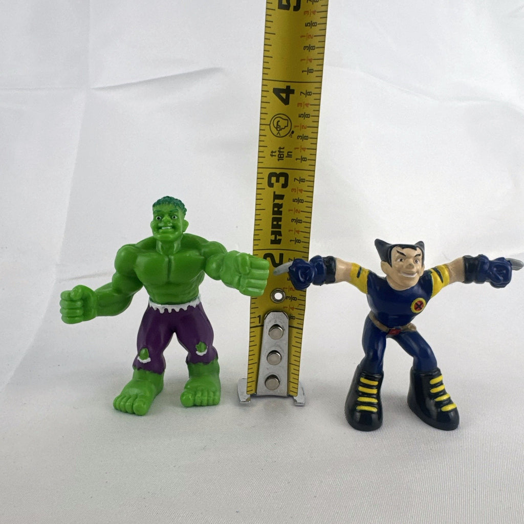 Bakery Crafts 2004 Marvel Hulk and Wolverine 3-inch plastic cake topper figures