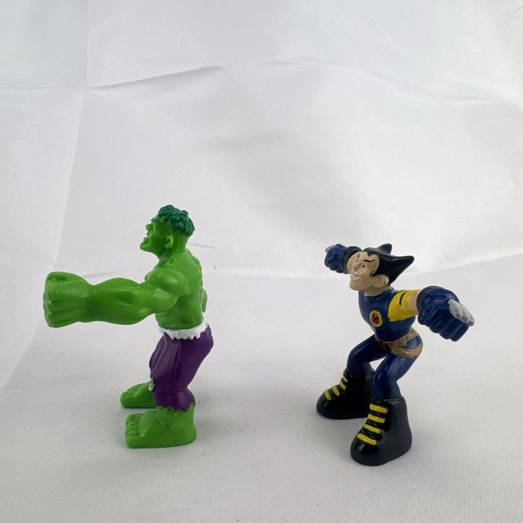 Bakery Crafts 2004 Marvel Hulk and Wolverine 3-inch plastic cake topper figures