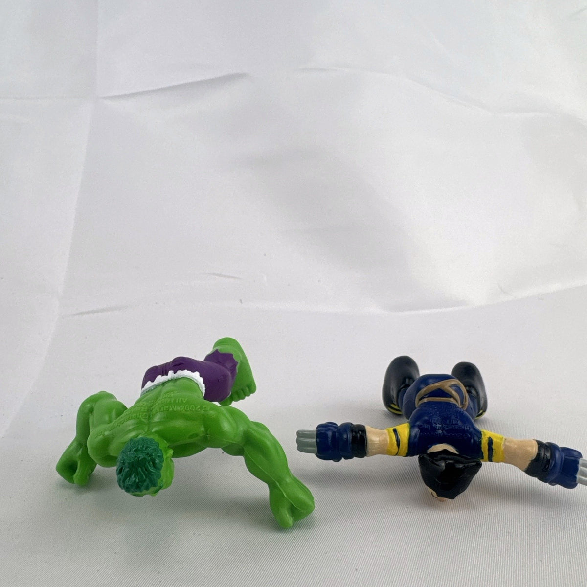 Bakery Crafts 2004 Marvel Hulk and Wolverine 3-inch plastic cake topper figures