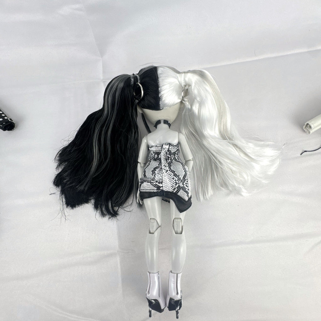 MGA Shadow High Heather Grayson 11-inch fashion doll with split black and white hair and clothing accessories