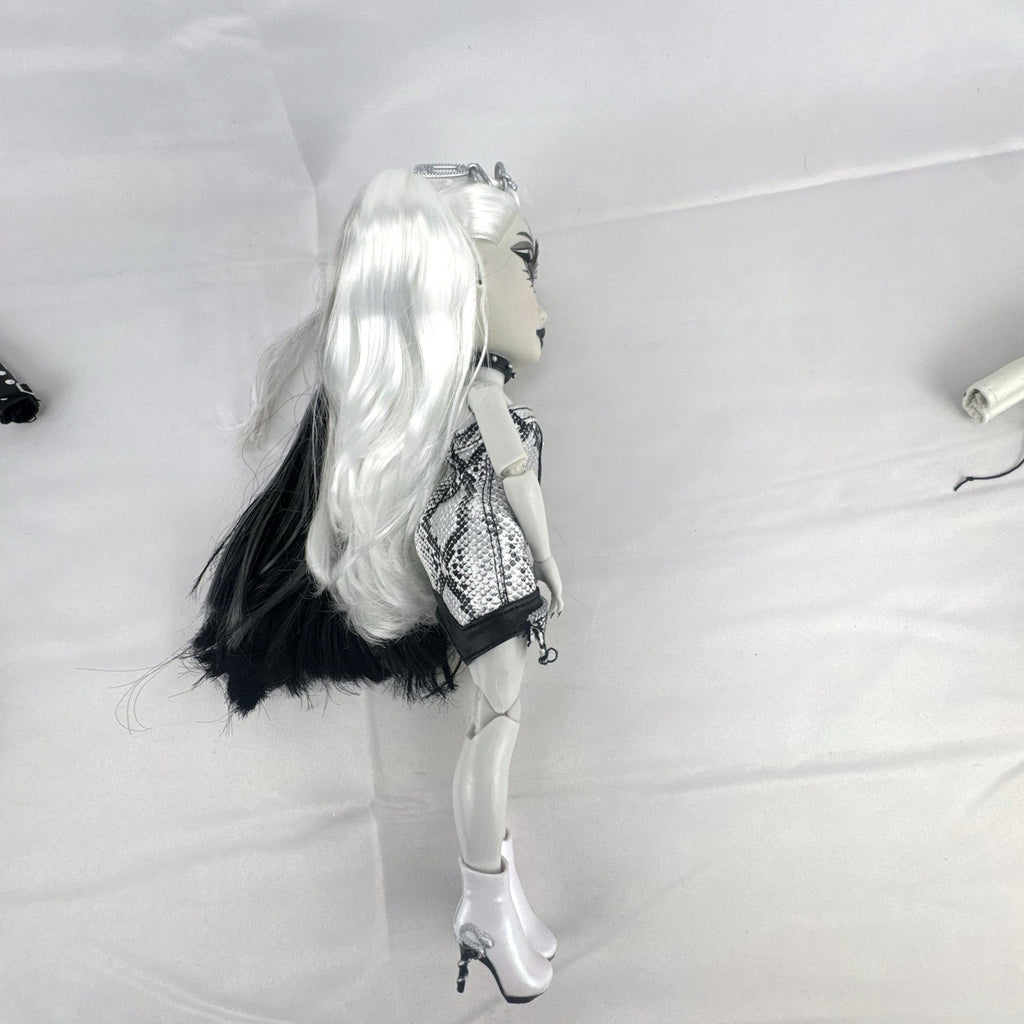 MGA Shadow High Heather Grayson 11-inch fashion doll with split black and white hair and clothing accessories