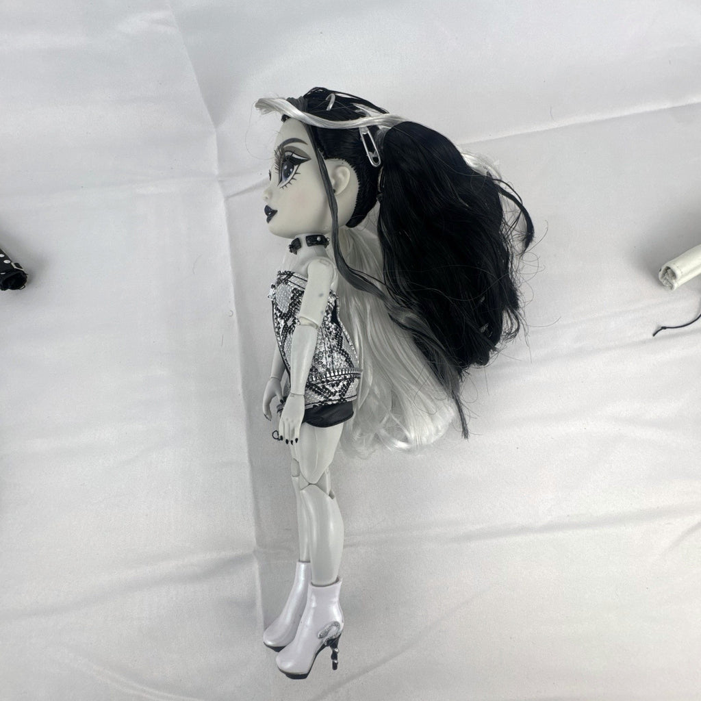 MGA Shadow High Heather Grayson 11-inch fashion doll with split black and white hair and clothing accessories