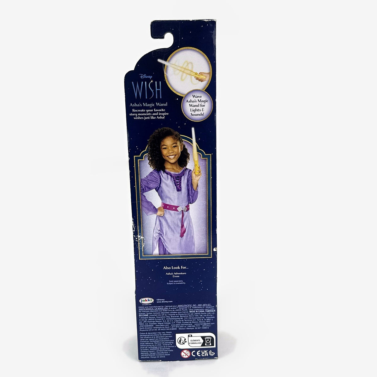 Disney Wish Asha Magic Wand interactive toy with motion lights and sounds in original packaging