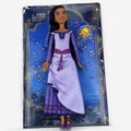 Mattel Disney Wish singing Asha 11-inch fashion doll in purple gown with yellow Star figure in original packaging