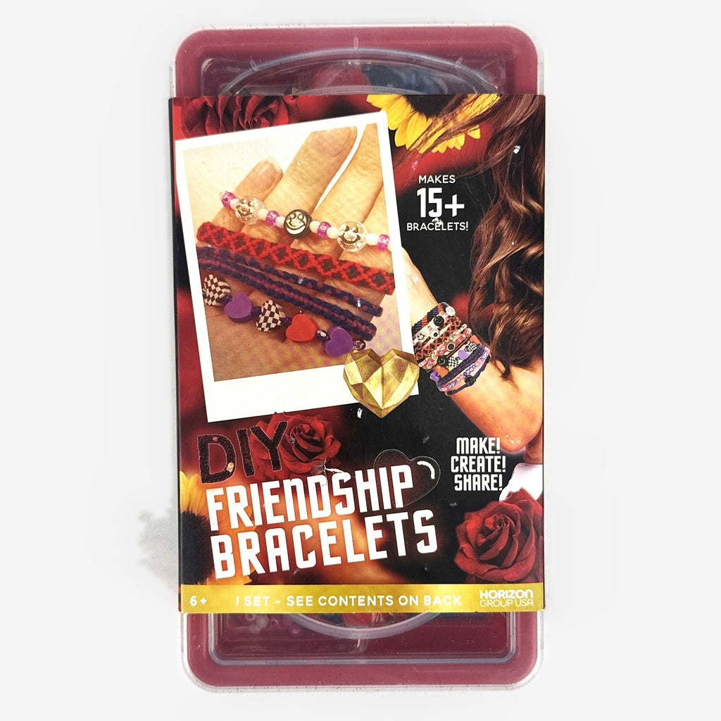 Sealed Horizon Group USA friendship bracelet kit in glitter storage case with beads and thread