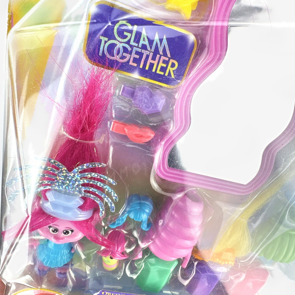 Mattel Trolls Hairageous Wardrobe playset in box with Queen Poppy doll and interchangeable hair