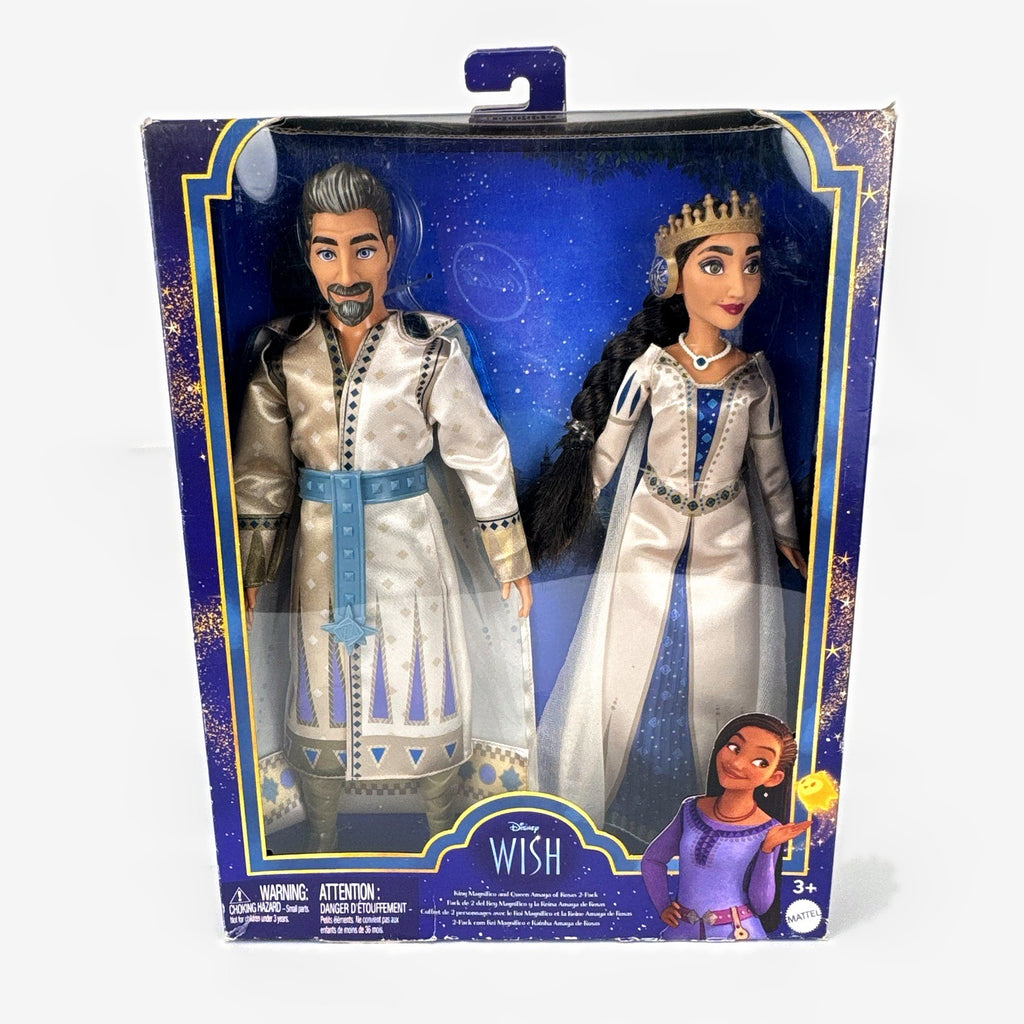 Mattel Disney Wish King Magnifico and Queen Amaya 11-inch fashion doll 2-pack in original packaging