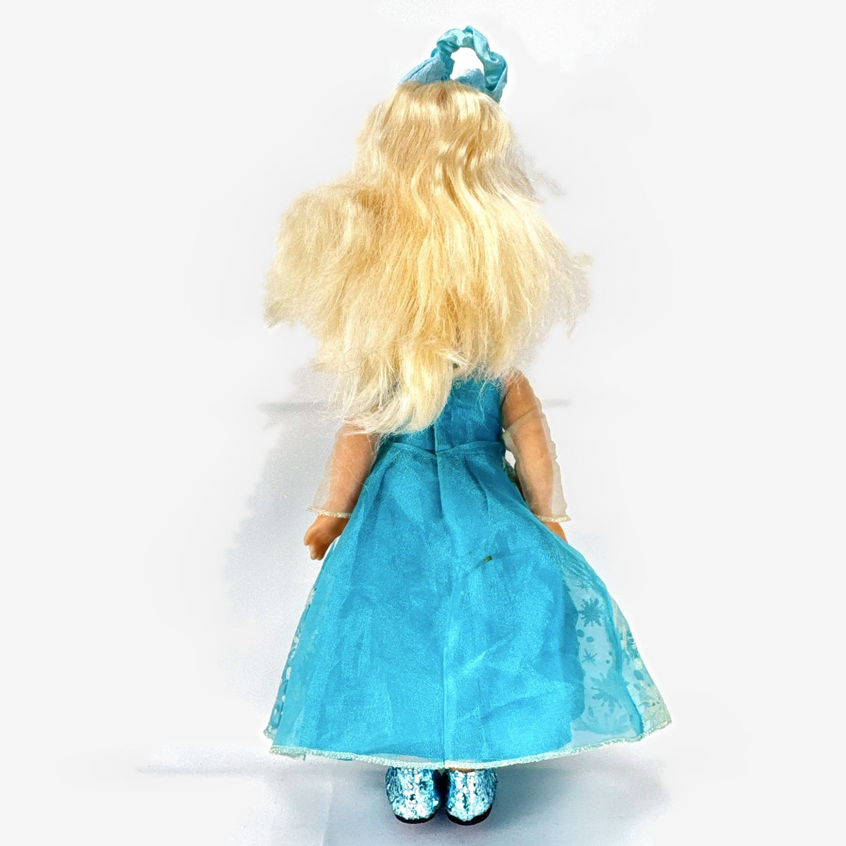 Jakks Pacific Disney Frozen Snow Glow Elsa 14-inch toddler doll wearing ice gown and glitter shoes