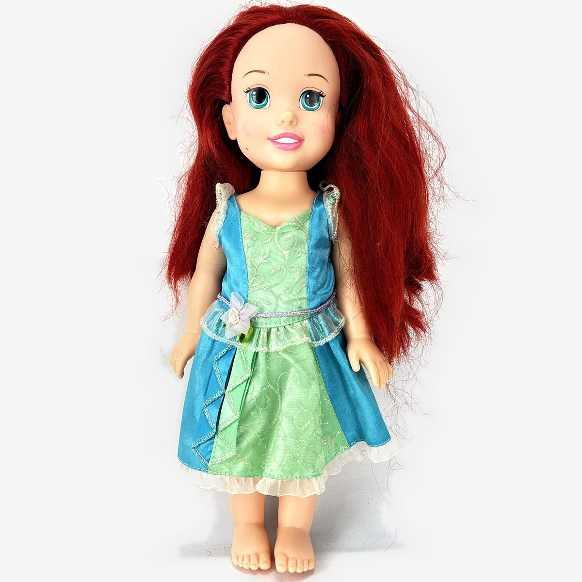 Jakks Pacific Disney Princess Ariel 14-inch toddler doll wearing seafoam green dress