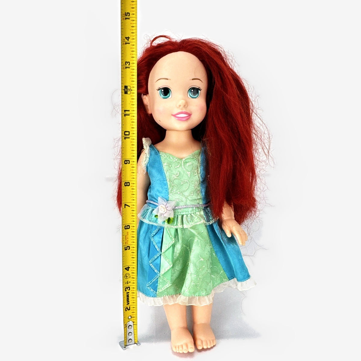 Jakks Pacific Disney Princess Ariel 14-inch toddler doll wearing seafoam green dress