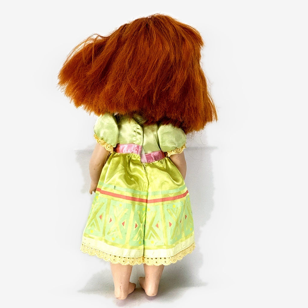 Disney Store Frozen Animators' Collection 16-inch Anna toddler doll in green dress with rooted red hair