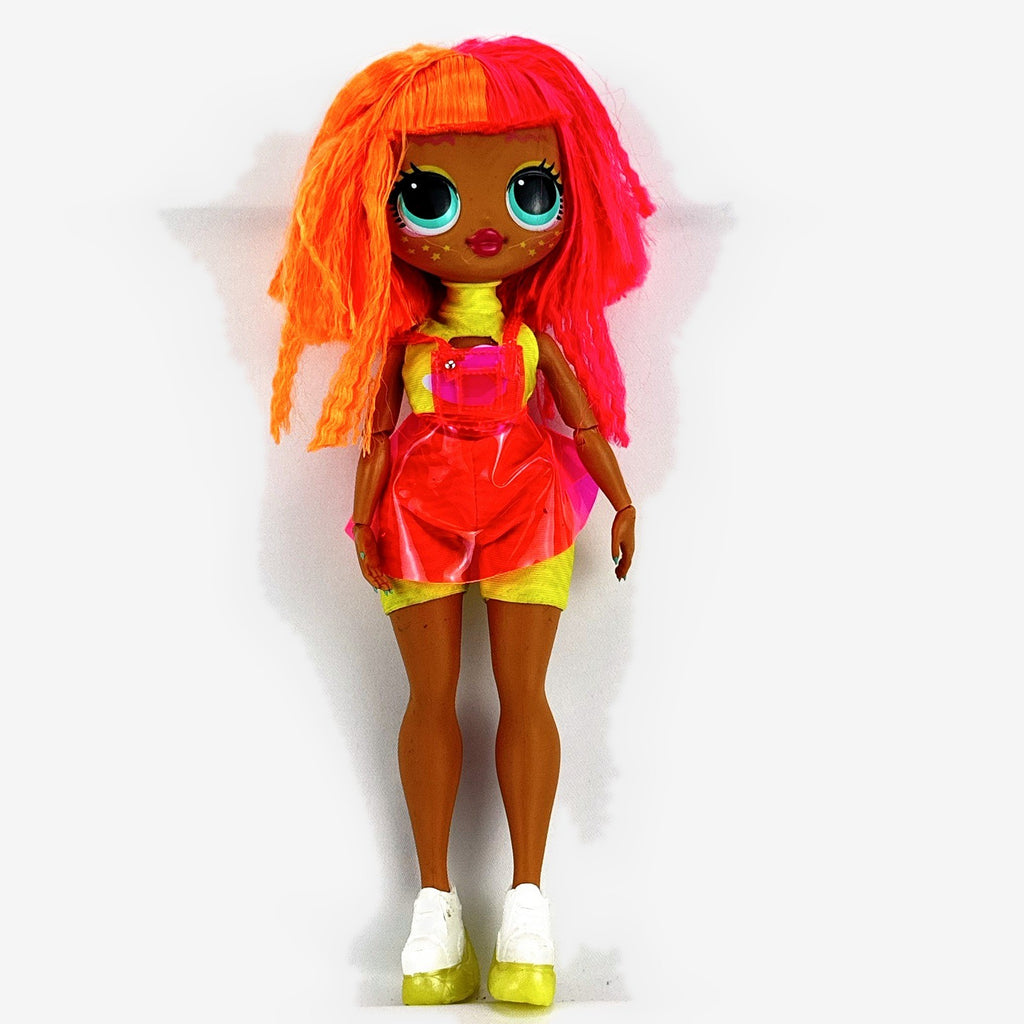 MGA LOL Surprise OMG Neonlicious fashion doll with split-dyed neon hair and layered outfit