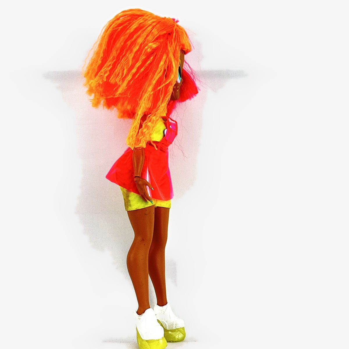 MGA LOL Surprise OMG Neonlicious fashion doll with split-dyed neon hair and layered outfit