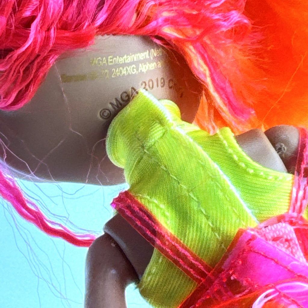 MGA LOL Surprise OMG Neonlicious fashion doll with split-dyed neon hair and layered outfit