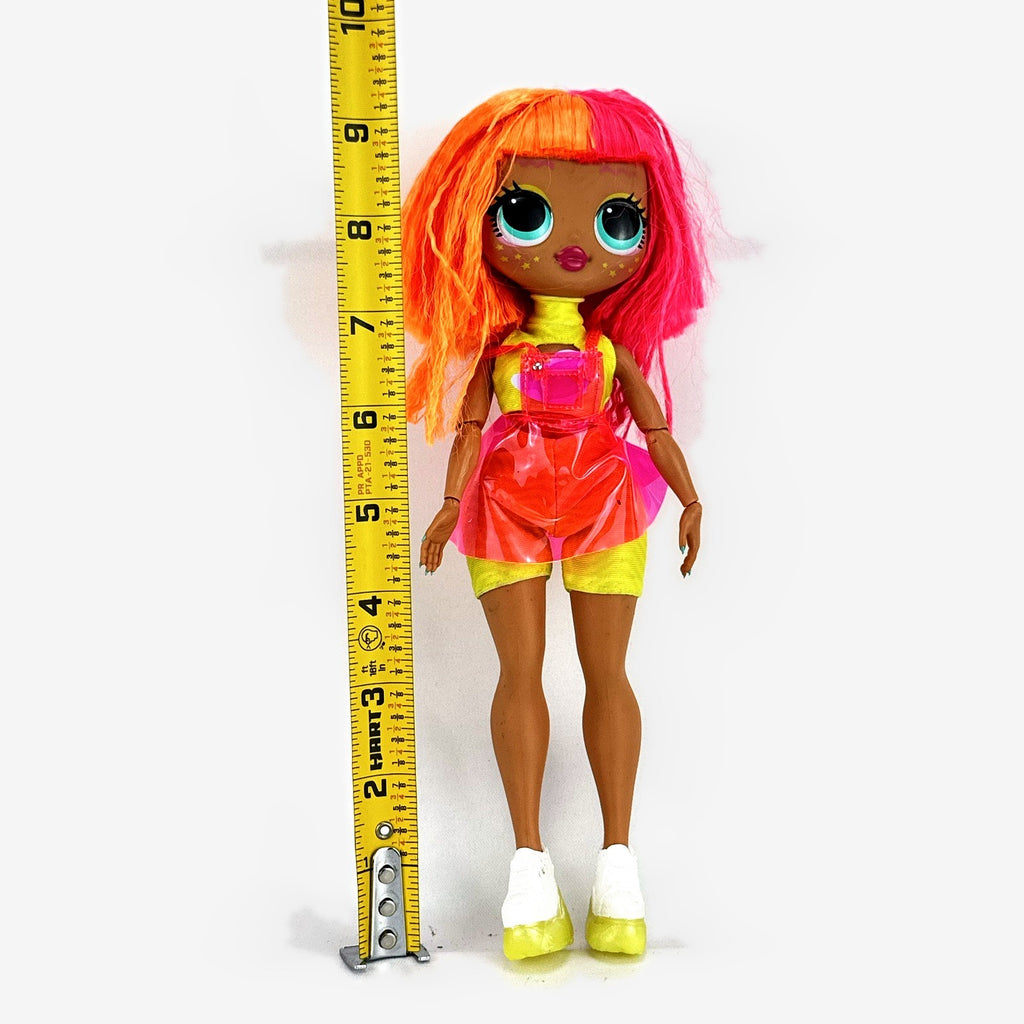 MGA LOL Surprise OMG Neonlicious fashion doll with split-dyed neon hair and layered outfit