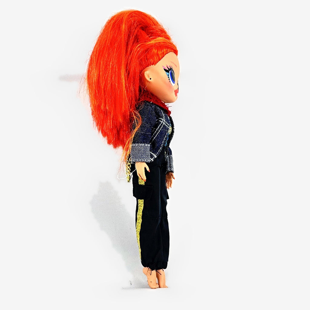 MGA L.O.L. Surprise! O.M.G. 10-inch fashion doll with orange ponytail and black cargo pants outfit