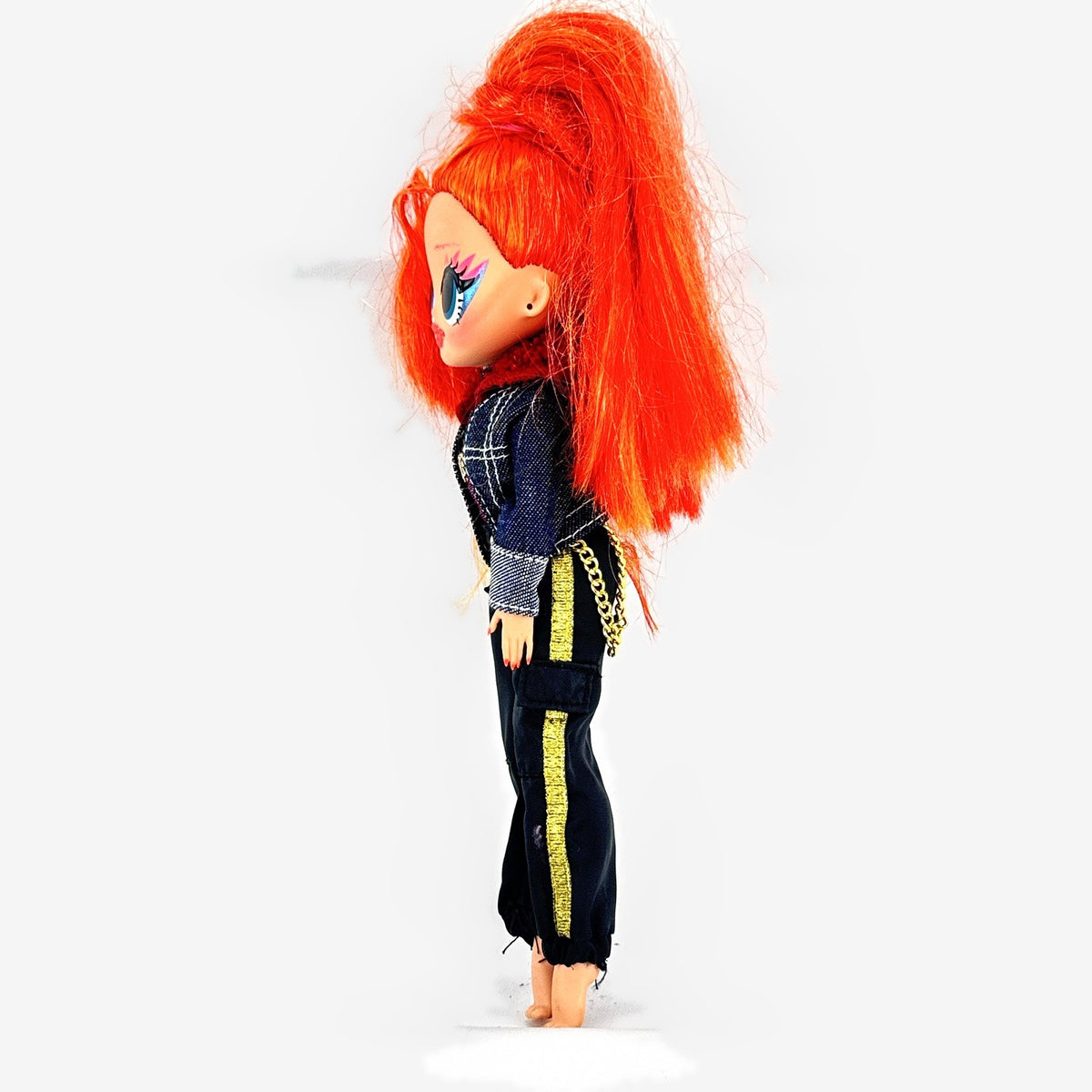 MGA L.O.L. Surprise! O.M.G. 10-inch fashion doll with orange ponytail and black cargo pants outfit