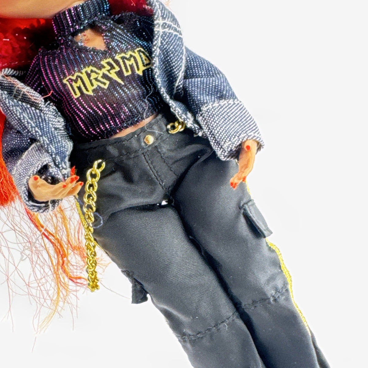MGA L.O.L. Surprise! O.M.G. 10-inch fashion doll with orange ponytail and black cargo pants outfit