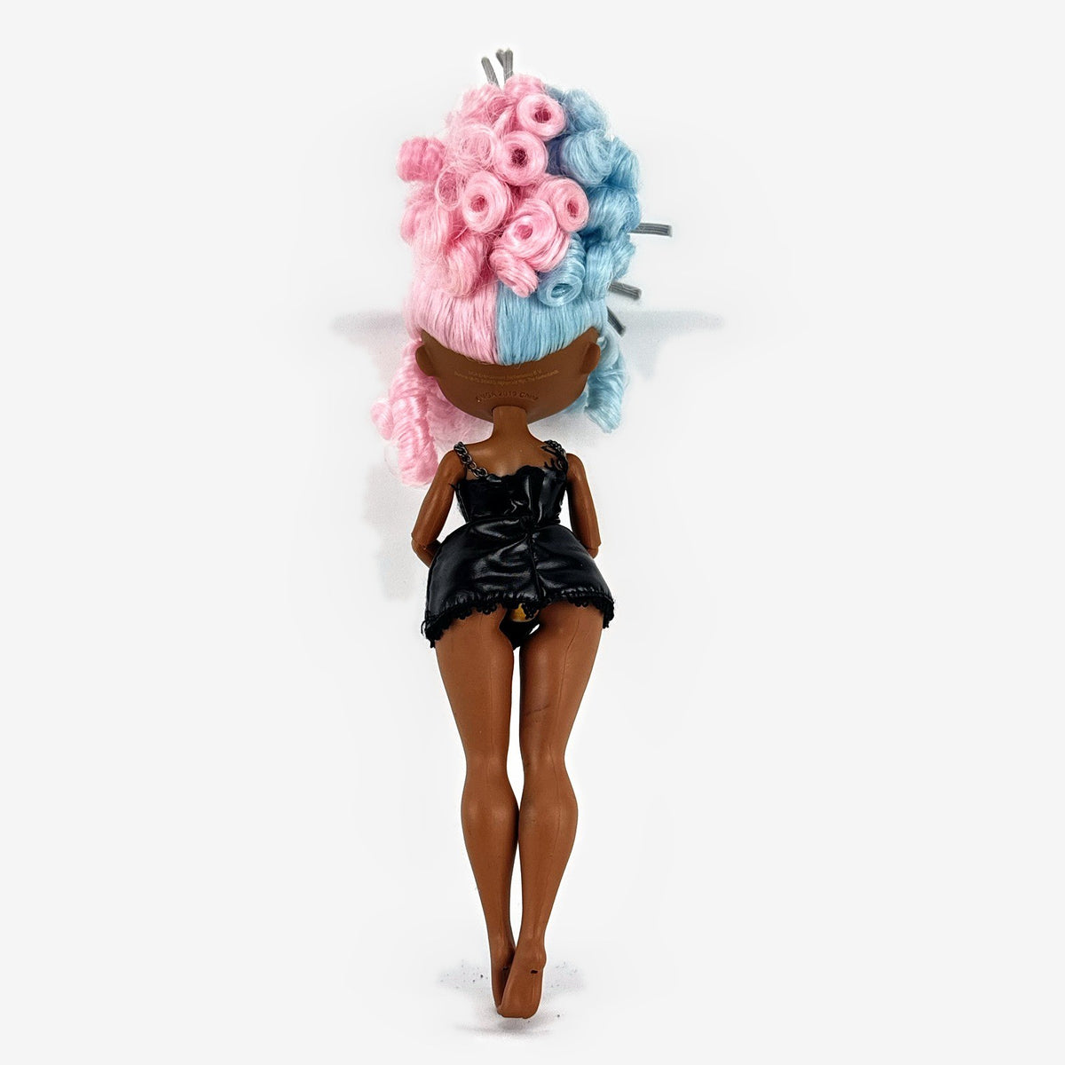 MGA L.O.L. Surprise! OMG Miss Royale 10-inch articulated doll with split pink and blue curls in a black corset dress