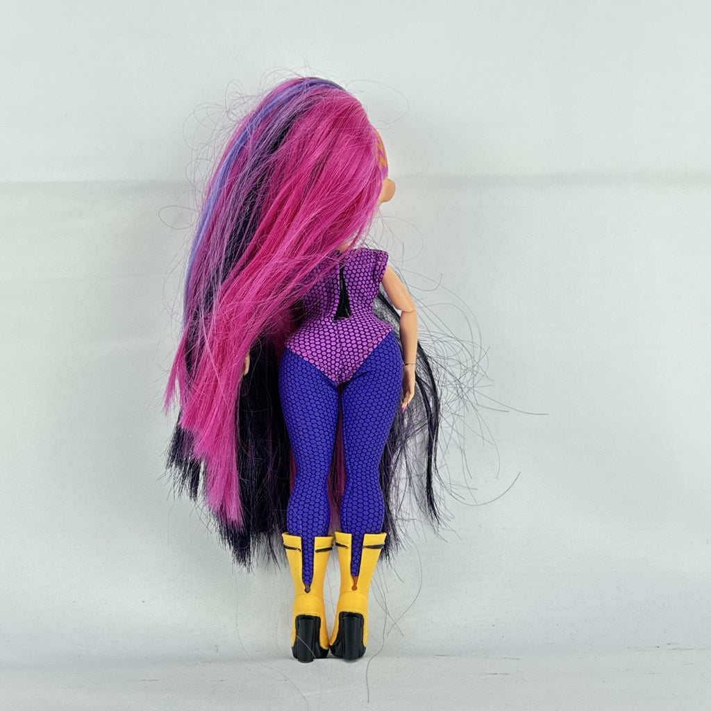 MGA L.O.L. Surprise! O.M.G. Remix Fame Queen 9-inch fashion doll wearing lightning bolt bodysuit and yellow platform boots