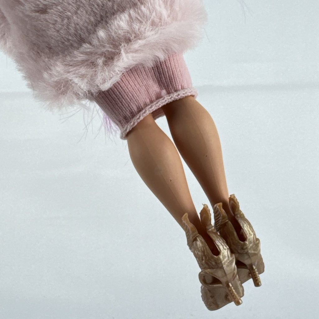 MGA L.O.L. Surprise! OMG Spirit Queen fashion doll with two-tone pink and black hair in a pink faux-fur coat