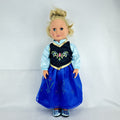 Battat Our Generation 18-inch blonde doll wearing a Disney Frozen Anna dress and blue glitter shoes