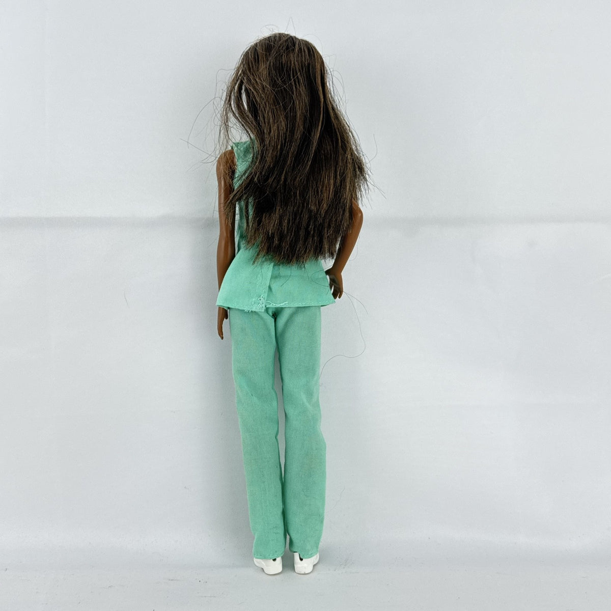 Mattel Barbie Careers African American healthcare doll wearing mint green scrubs and white clogs