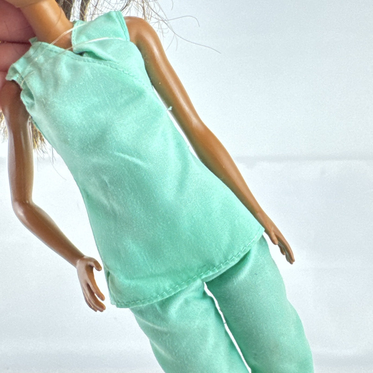Mattel Barbie Careers African American healthcare doll wearing mint green scrubs and white clogs