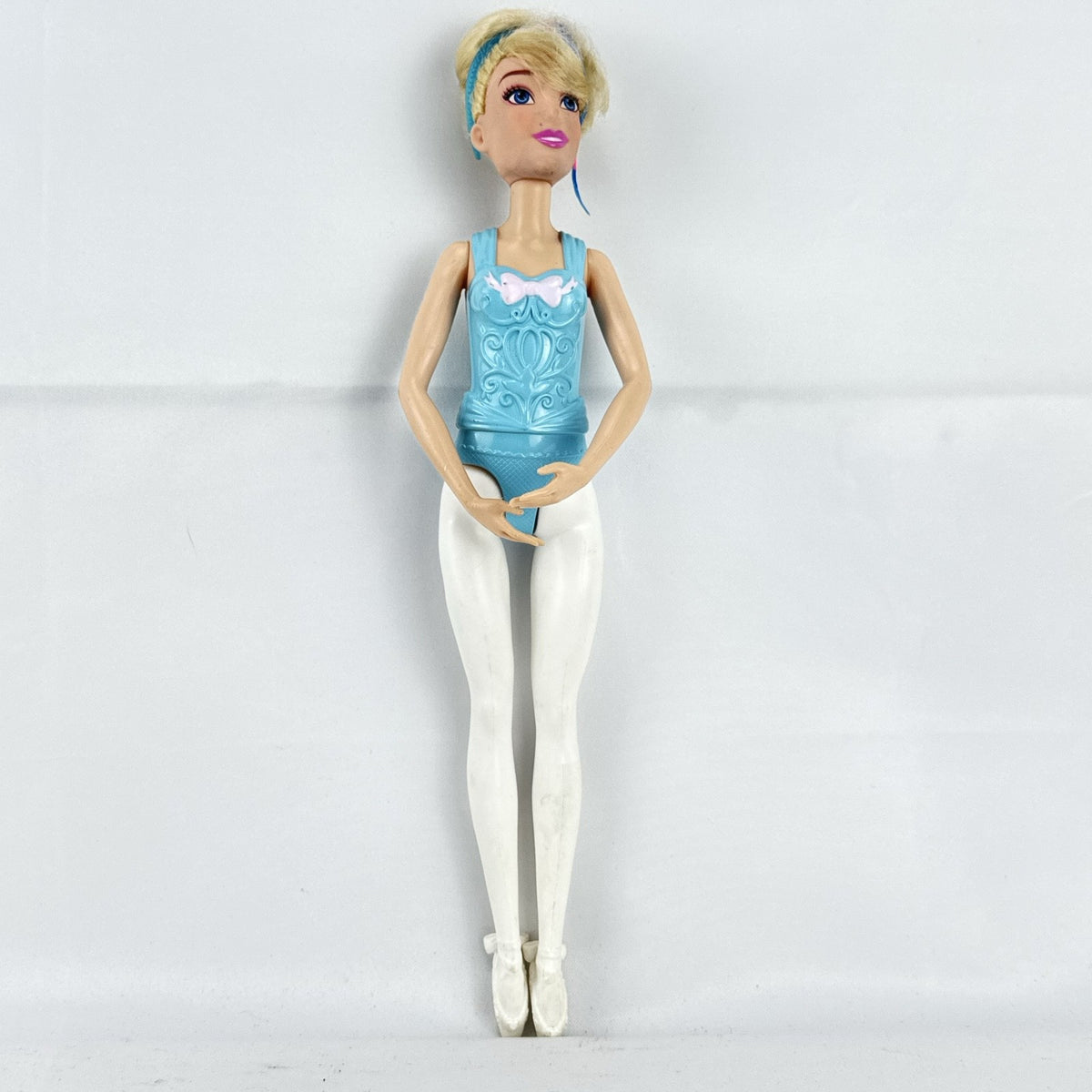 Mattel 2022 Disney Princess Cinderella ballerina fashion doll in molded blue leotard