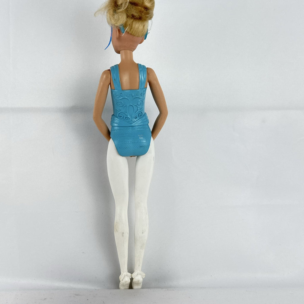 Mattel 2022 Disney Princess Cinderella ballerina fashion doll in molded blue leotard