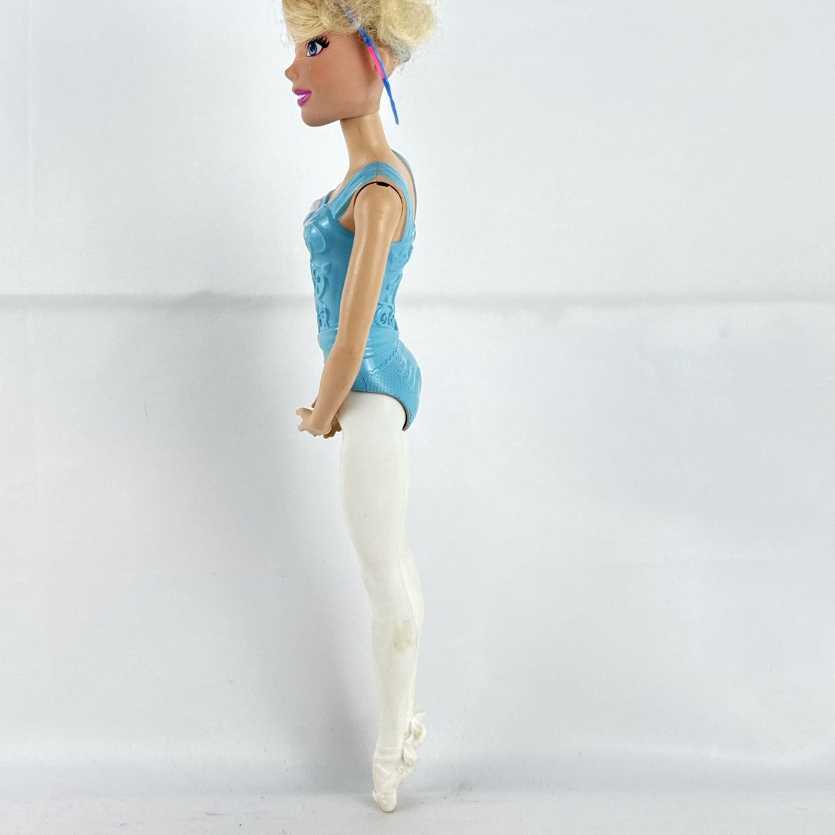 Mattel 2022 Disney Princess Cinderella ballerina fashion doll in molded blue leotard