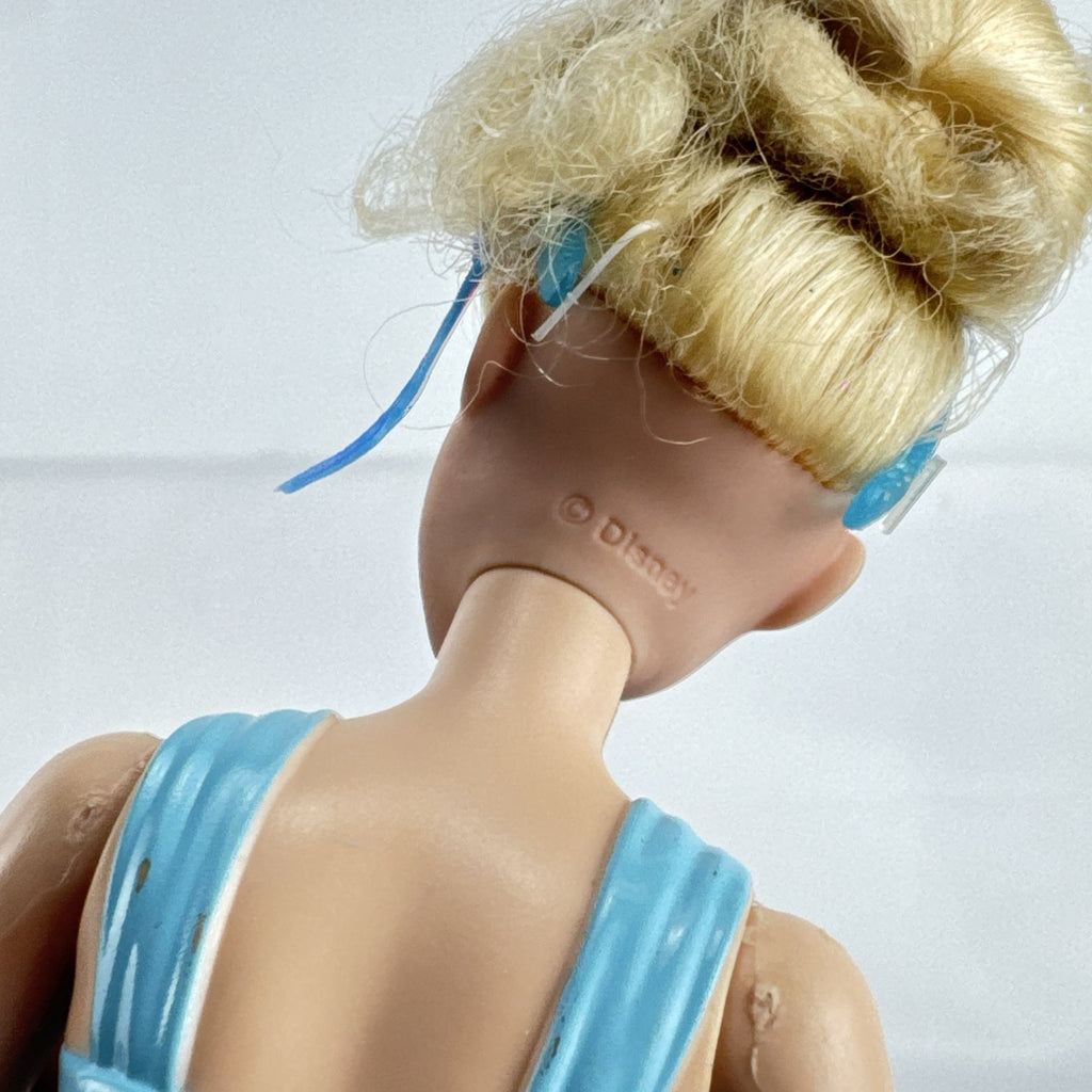 Mattel 2022 Disney Princess Cinderella ballerina fashion doll in molded blue leotard