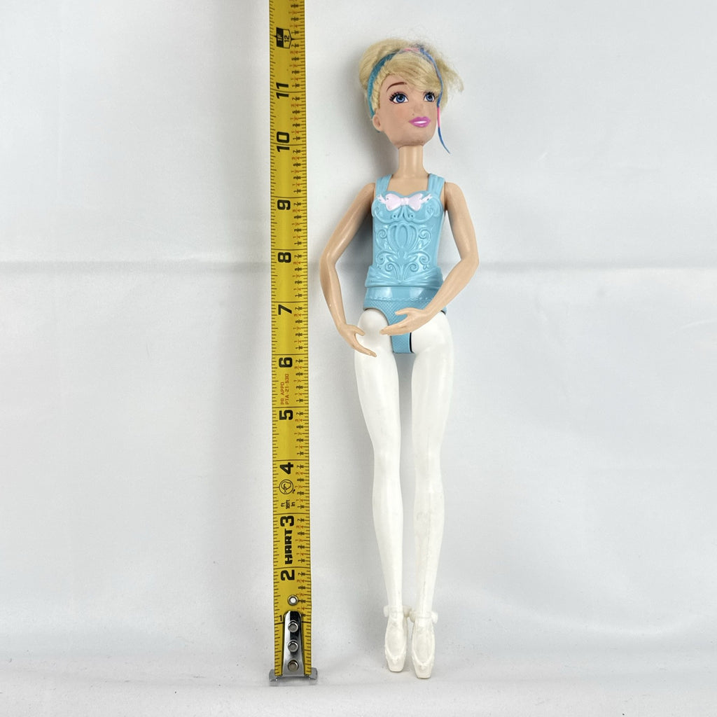 Mattel 2022 Disney Princess Cinderella ballerina fashion doll in molded blue leotard