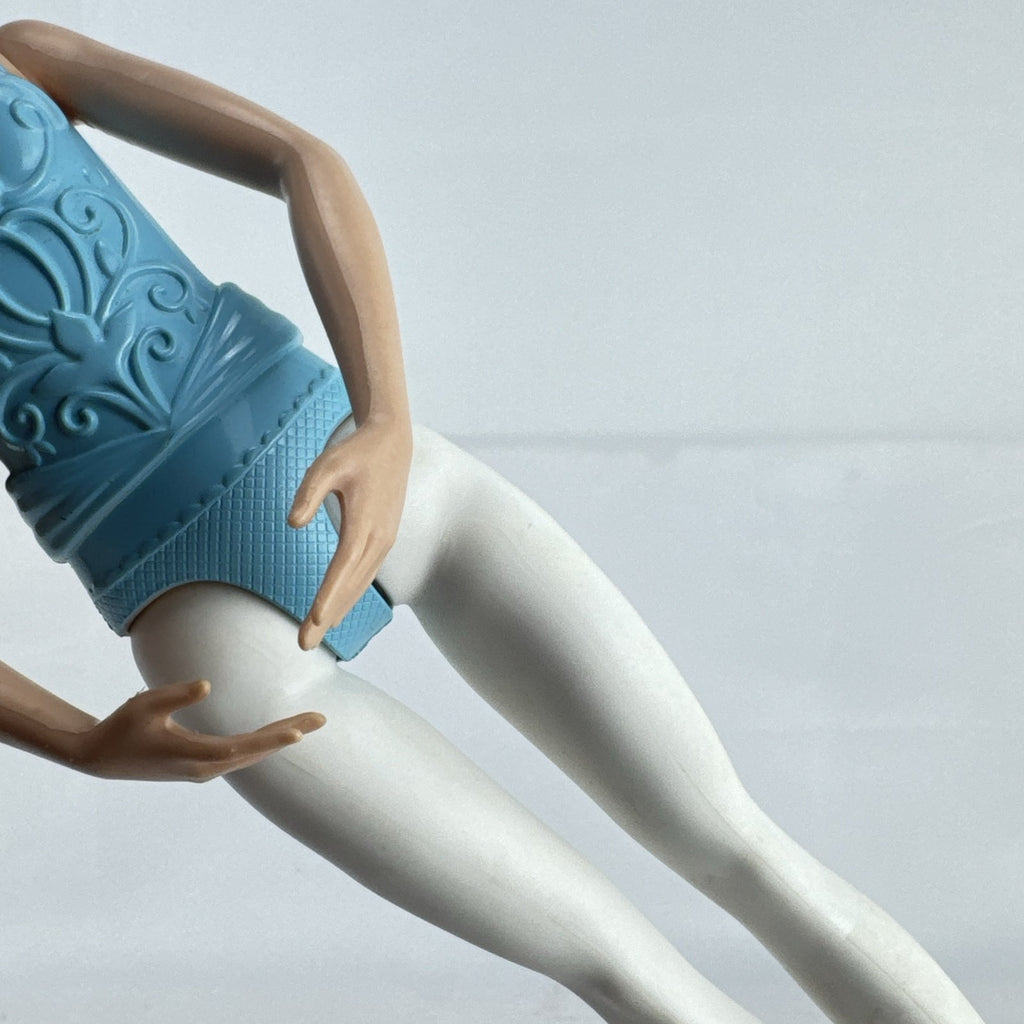 Mattel 2022 Disney Princess Cinderella ballerina fashion doll in molded blue leotard