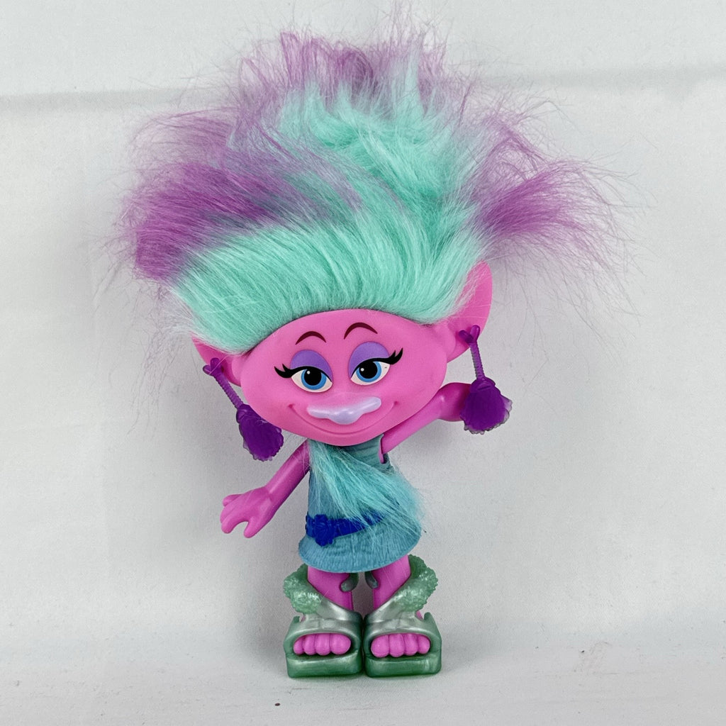 Hasbro DreamWorks Trolls Chenille 8-inch fashion doll with teal and purple hair and platform shoes