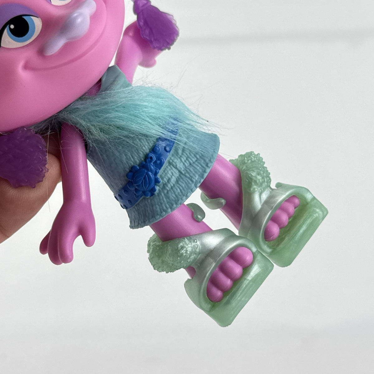 Hasbro DreamWorks Trolls Chenille 8-inch fashion doll with teal and purple hair and platform shoes