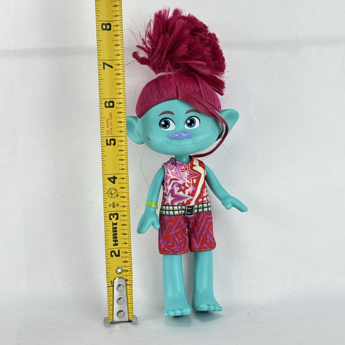 Mattel DreamWorks Trolls Band Together Floyd 8-inch articulated doll with upright pink hair and patterned outfit