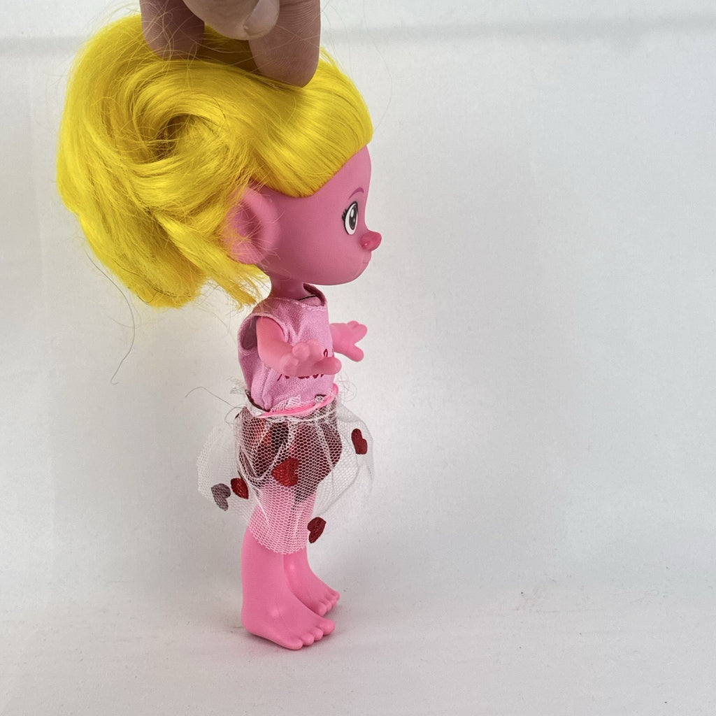 Mattel Trolls Band Together Viva 7-inch articulated doll with yellow hair and heart-accented tulle skirt