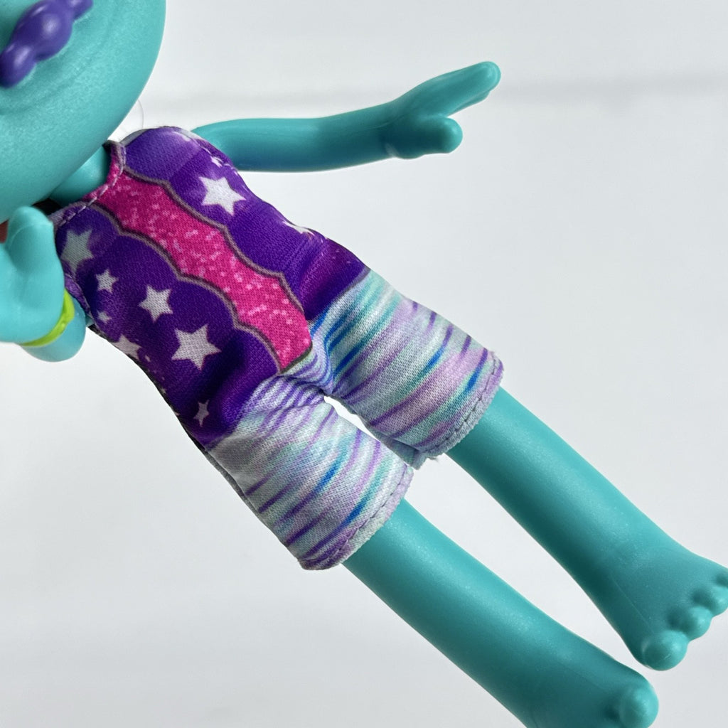 Mattel DreamWorks Trolls Band Together Bruce 8-inch doll in BroZone vest and shorts with purple hair bun