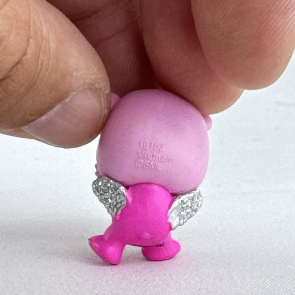 Spin Master Hatchimals CollEGGtibles pink panda miniature figure with silver glitter wings