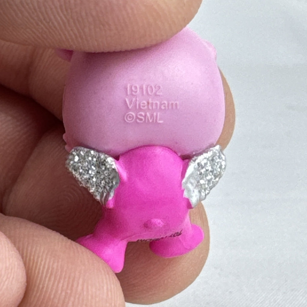 Spin Master Hatchimals CollEGGtibles pink panda miniature figure with silver glitter wings