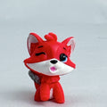 Spin Master Hatchimals Colleggtibles red fox miniature figure with silver glitter wings and winking face
