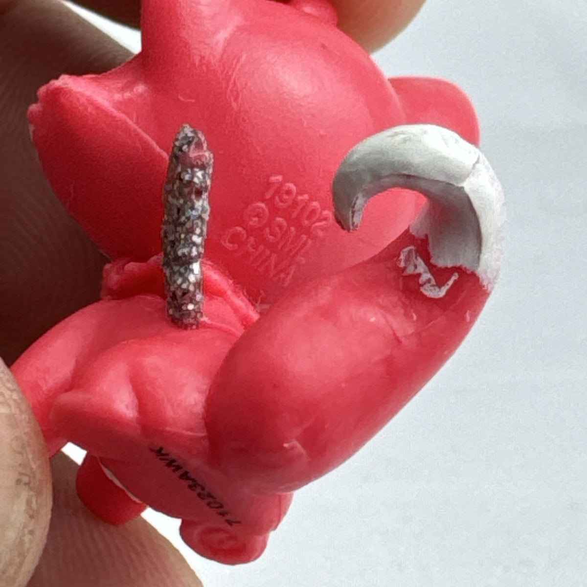 Spin Master Hatchimals Colleggtibles red fox miniature figure with silver glitter wings and winking face