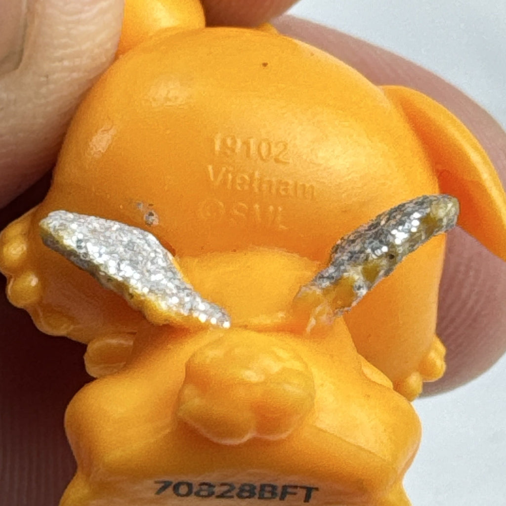 Spin Master Hatchimals CollEGGtibles orange winking bunny rabbit mini figure with silver glitter wings